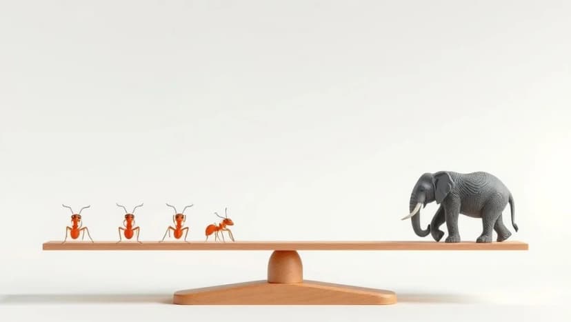 Fem myror väger mer än fyra elefanter